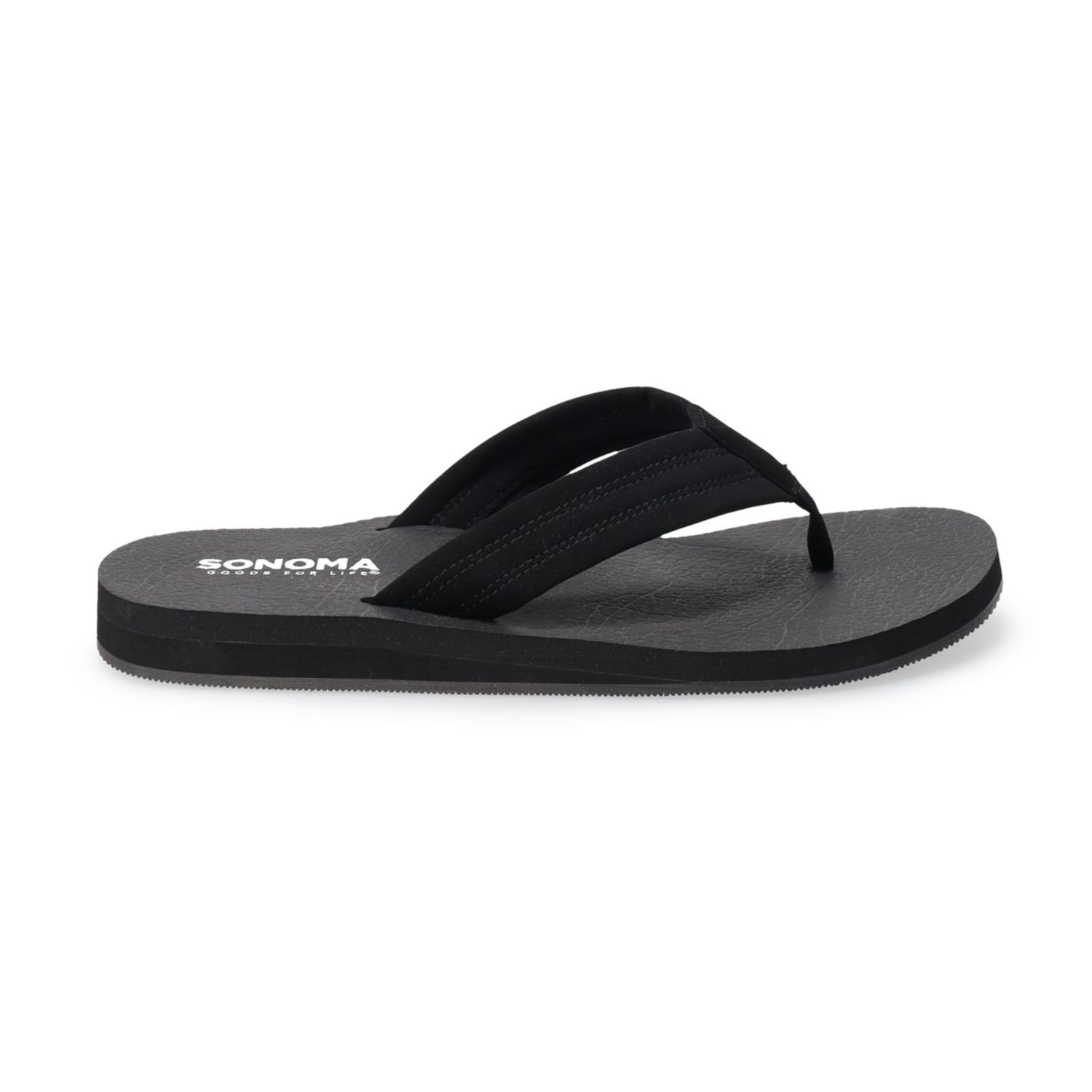 Мужские сандалии Sonoma Goods For Life Cilliann Flip-Flop, цвет: Чёрный — фото 2