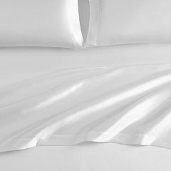 Queen Satin Sheet Set White - Belles & Whistles