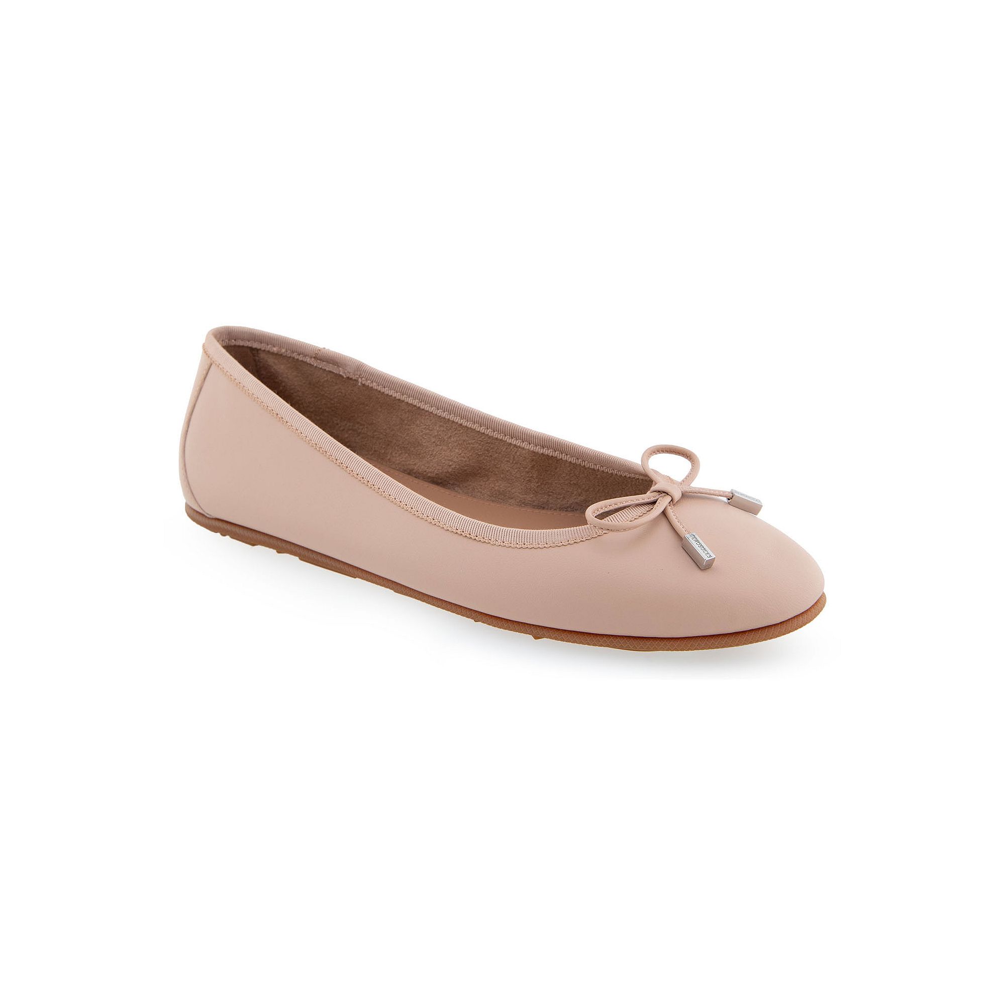 Aerosoles Pia Womens Leather Ballet Flats, Size: 6 Wide, Cipria Leather