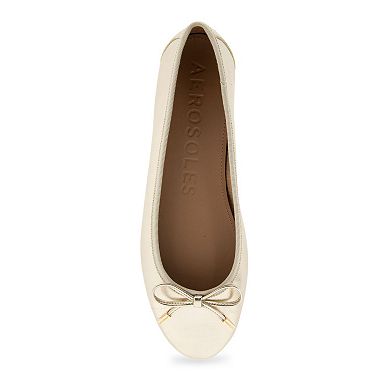 Aerosoles Pia Women's Metallic Leather Ballet Flats