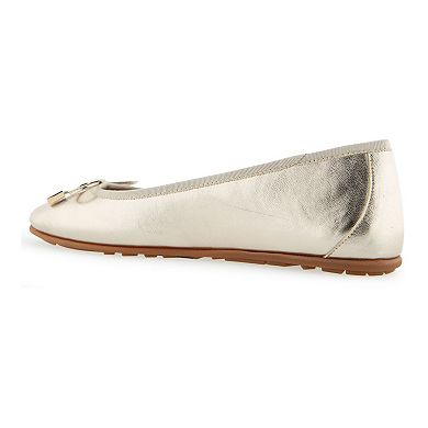 Aerosoles Pia Women's Metallic Leather Ballet Flats
