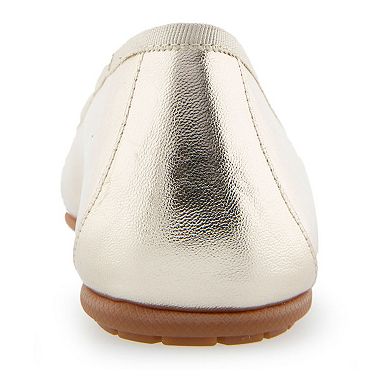 Aerosoles Pia Women's Metallic Leather Ballet Flats