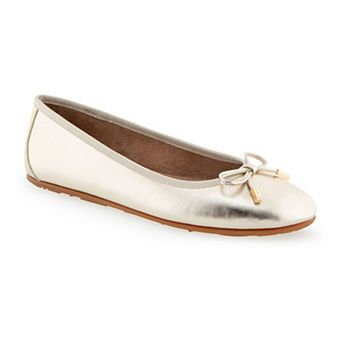 Aerosoles Pia Women's Metallic Leather Ballet Flats