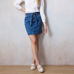 Midi jean skirt clearance kohls