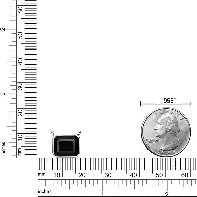 Gemminded Sterling Silver Octagon Black Onyx Pendant Necklace