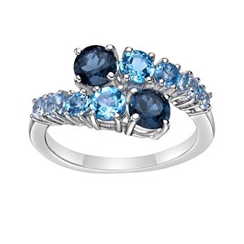 Gemminded Sterling Silver Blue Topaz Ring