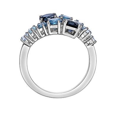 Gemminded Sterling Silver Blue Topaz Ring