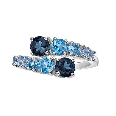 Gemminded Sterling Silver Blue Topaz Ring