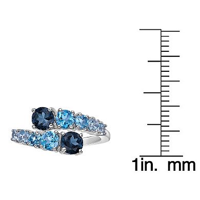 Gemminded Sterling Silver Blue Topaz Ring