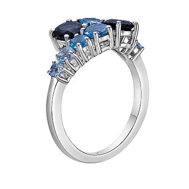 Gemminded Sterling Silver Blue Topaz Ring
