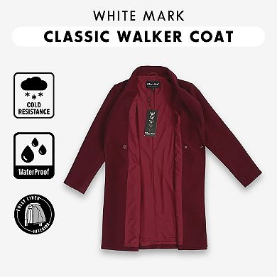 Plus Size White Mark Classic Walker Coat