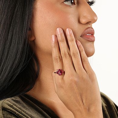 Gemminded Sterling Silver Lab-Created Sapphire Ring