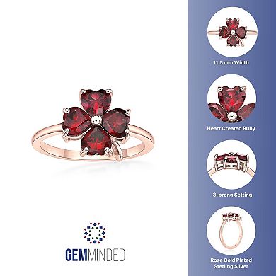 Gemminded Sterling Silver Lab-Created Sapphire Ring