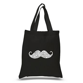 Small Word Art Tote Bag - WAYS TO STYLE A MOUSTACHE
