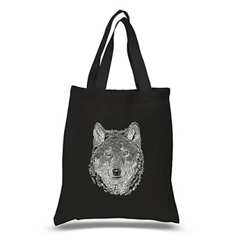 Small Word Art Tote Bag - Wolf