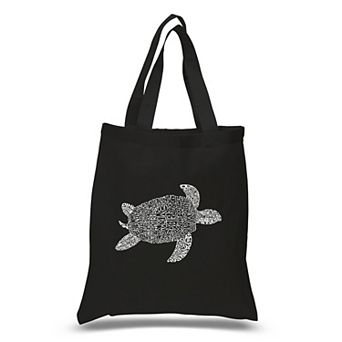 Small Word Art Tote Bag - Turtle