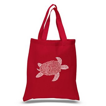 Small Word Art Tote Bag - Turtle