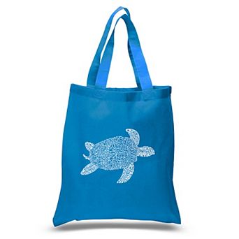 Small Word Art Tote Bag - Turtle