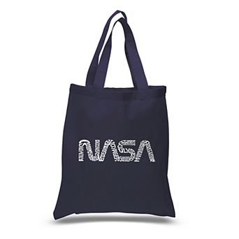 Small Word Art Tote Bag - Worm Nasa