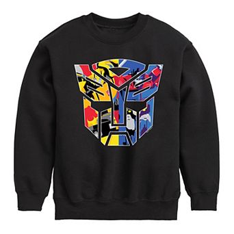 Boys 8-20 Transformers Color Block Crew Fleece Sweatshirt