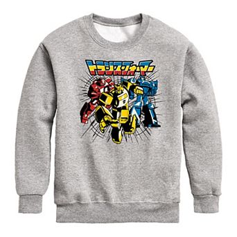Boys 8-20 Transformers Noir Group Crew Fleece Sweatshirt