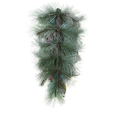 National Tree Company 33-in. Flocked Pine Ball Teardrop with Ornaments