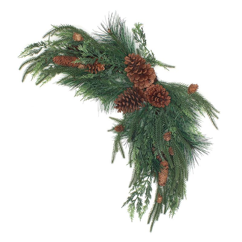 National Tree Company 26" Mixed Pine Christmas Corner Swags