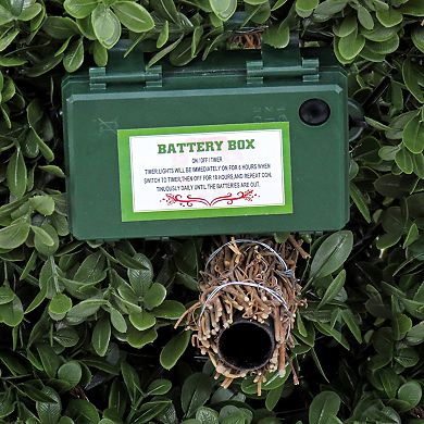 National Tree Company 44-in. Faux Boxwood Spiral Pre-Lit Topiary