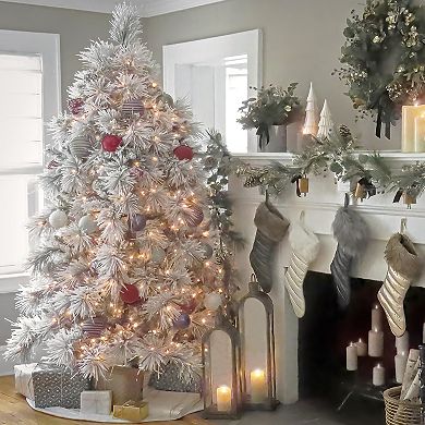 National Tree Company 7.5-Ft. Bavarian Pine Flocked 900-Light Artificial Christmas Tree\