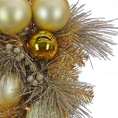 National Tree Company 36" LED Light-Up Christmas Be Merry Decorated Teardrop