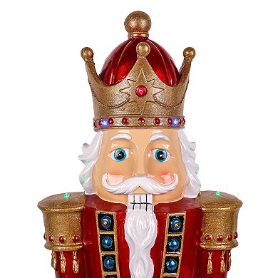 National Tree Company 36" LED Light-Up Christmas Nutcracker Holiday Decor