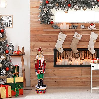 National Tree Company 36" LED Light-Up Christmas Nutcracker Holiday Decor
