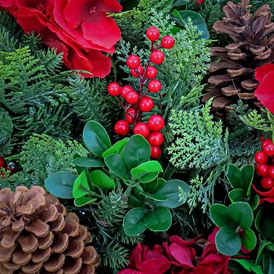 National Tree Company 28" LED Light-Up Vienna Christmas Waltz Urn Filler