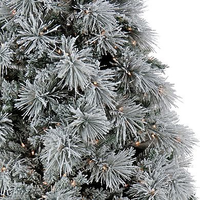 National Tree Company HGTV 6.5' Flocked Bavarian Pre-Lit Christmas Pine Tree