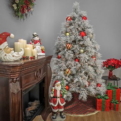 National Tree Company HGTV 6.5' Flocked Bavarian Pre-Lit Christmas Pine Tree