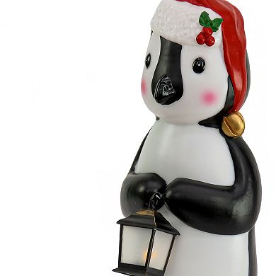 National Tree Company 23-in. Penguin Holding Warm White LED Lantern