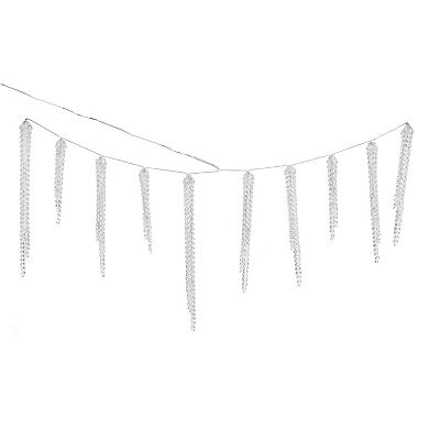 National Tree Company 16-in. Cool White LED Icicles String Lights