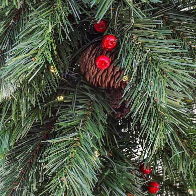National Tree Company 36-in. Battery-Operated LED Glistening Artificial Pine Teardrop