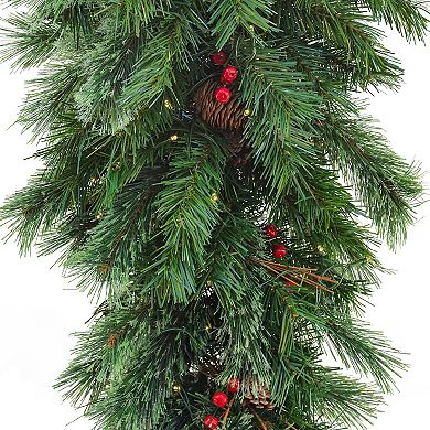 National Tree Company 36-in. Battery-Operated LED Glistening Artificial Pine Teardrop