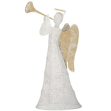 National Tree Company 60-in. Multi-Color LED White Sisal Splendor Angel