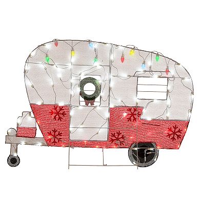 National Tree Company 32" LED Light-Up 2D Christmas Camper Bus