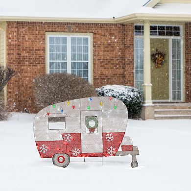 National Tree Company 32" LED Light-Up 2D Christmas Camper Bus