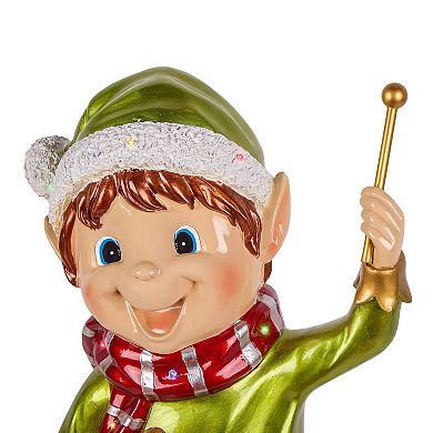 National Tree Company 37" LED Light-Up Christmas Pixie Elf with Drums