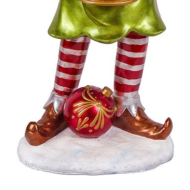 National Tree Company 37" LED Light-Up Christmas Pixie Elf with Drums