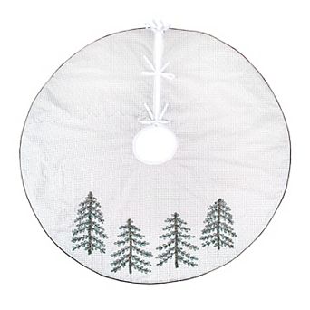 National Tree Company HGTV 52" Embroidered Christmas Tree Skirt