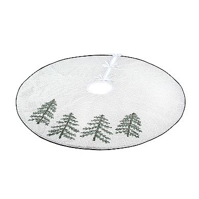 National Tree Company HGTV 52" Embroidered Christmas Tree Skirt