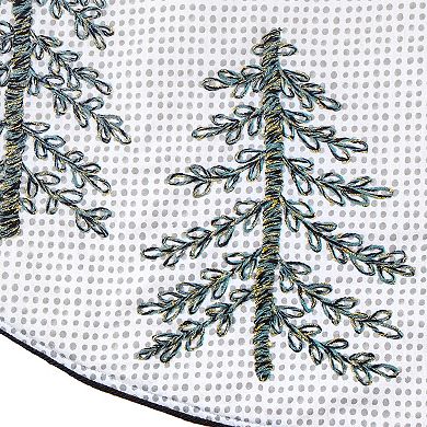 National Tree Company HGTV 52" Embroidered Christmas Tree Skirt
