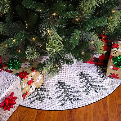 National Tree Company HGTV 52" Embroidered Christmas Tree Skirt
