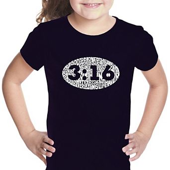 John 3:16 - Girl's Word Art T-shirt