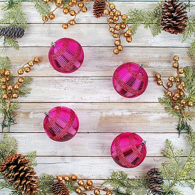 National Tree Company First Traditions 4-Pack Shatterproof 4.5" Christmas Bauble Ornaments